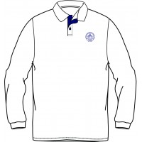 Long Sleeve Polo (White) (Unisex)